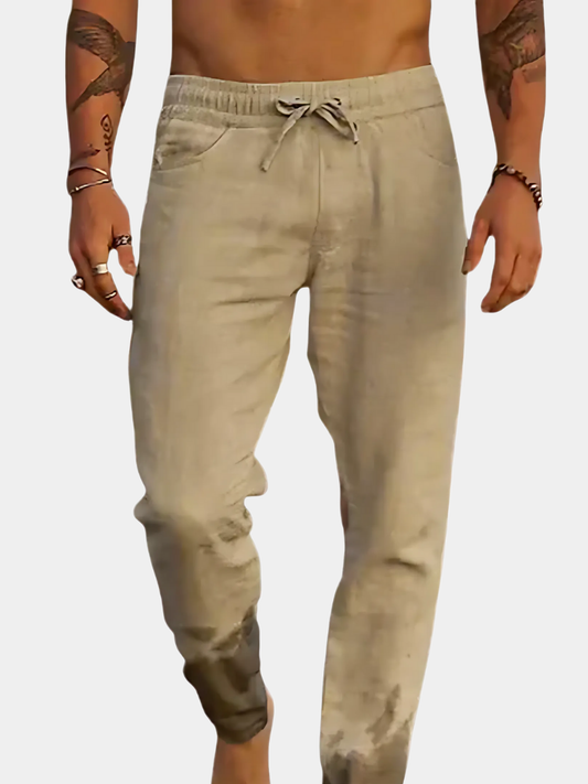Gilles™ - Luchtige linnen strandbroek