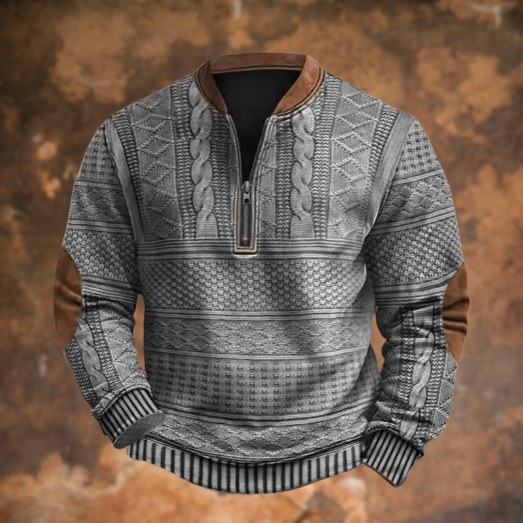Anton™ – Gebreide Trui met Ritsdetail