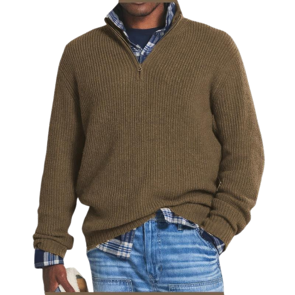 Seth™ - Pull en tricot pour homme avec fermeture éclair