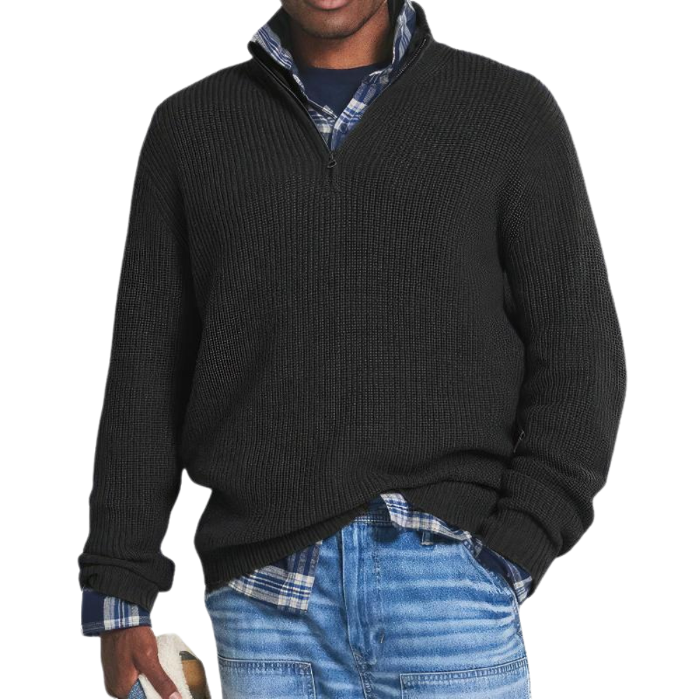 Seth™ - Pull en tricot pour homme avec fermeture éclair