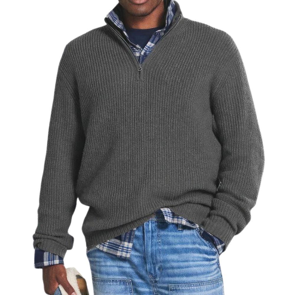 Seth™ - Pull en tricot pour homme avec fermeture éclair
