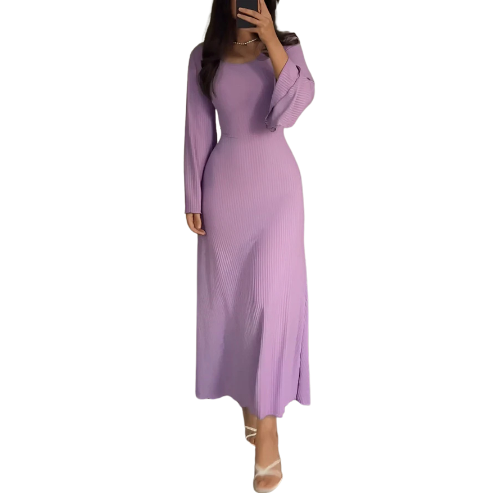 Nina™ - gebreide maxi-jurk