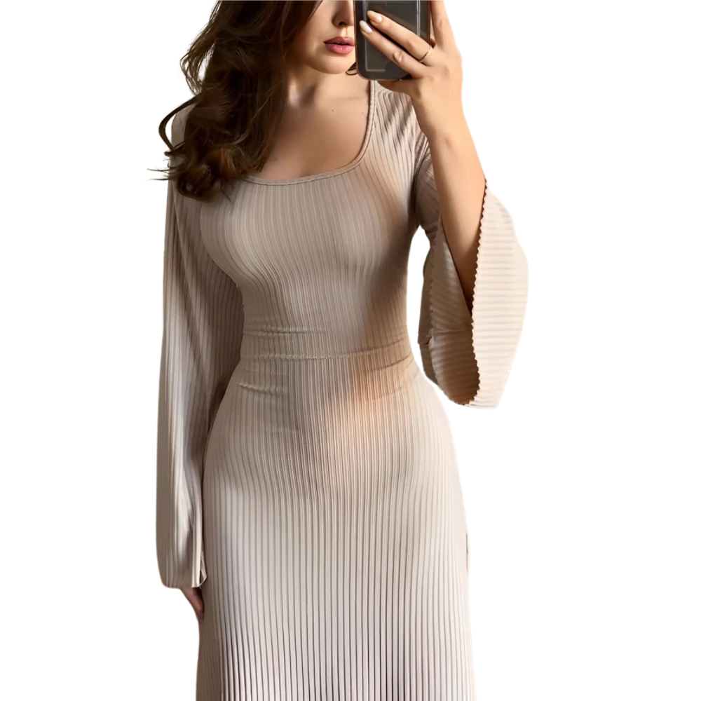 Nina™ - gebreide maxi-jurk