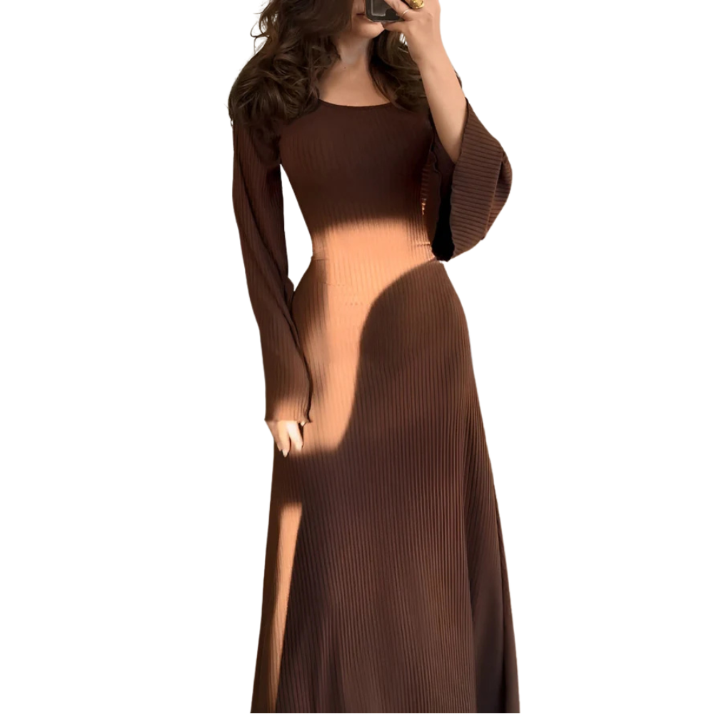 Nina™ - gebreide maxi-jurk