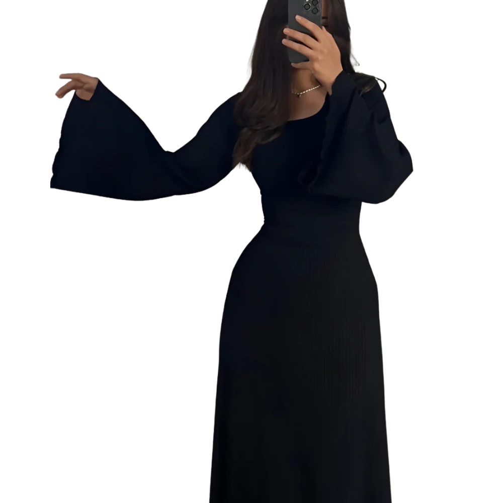 Nina™ - gebreide maxi-jurk