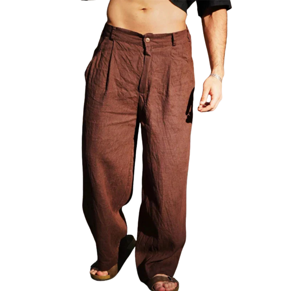 Dario™ - Pantalon large en lin