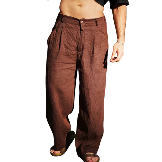 Dario™ - Pantalon large en lin