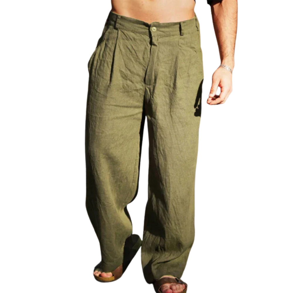 Dario™ - Pantalon large en lin
