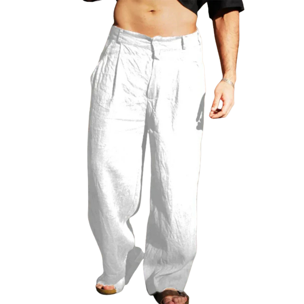 Dario™ - Pantalon large en lin