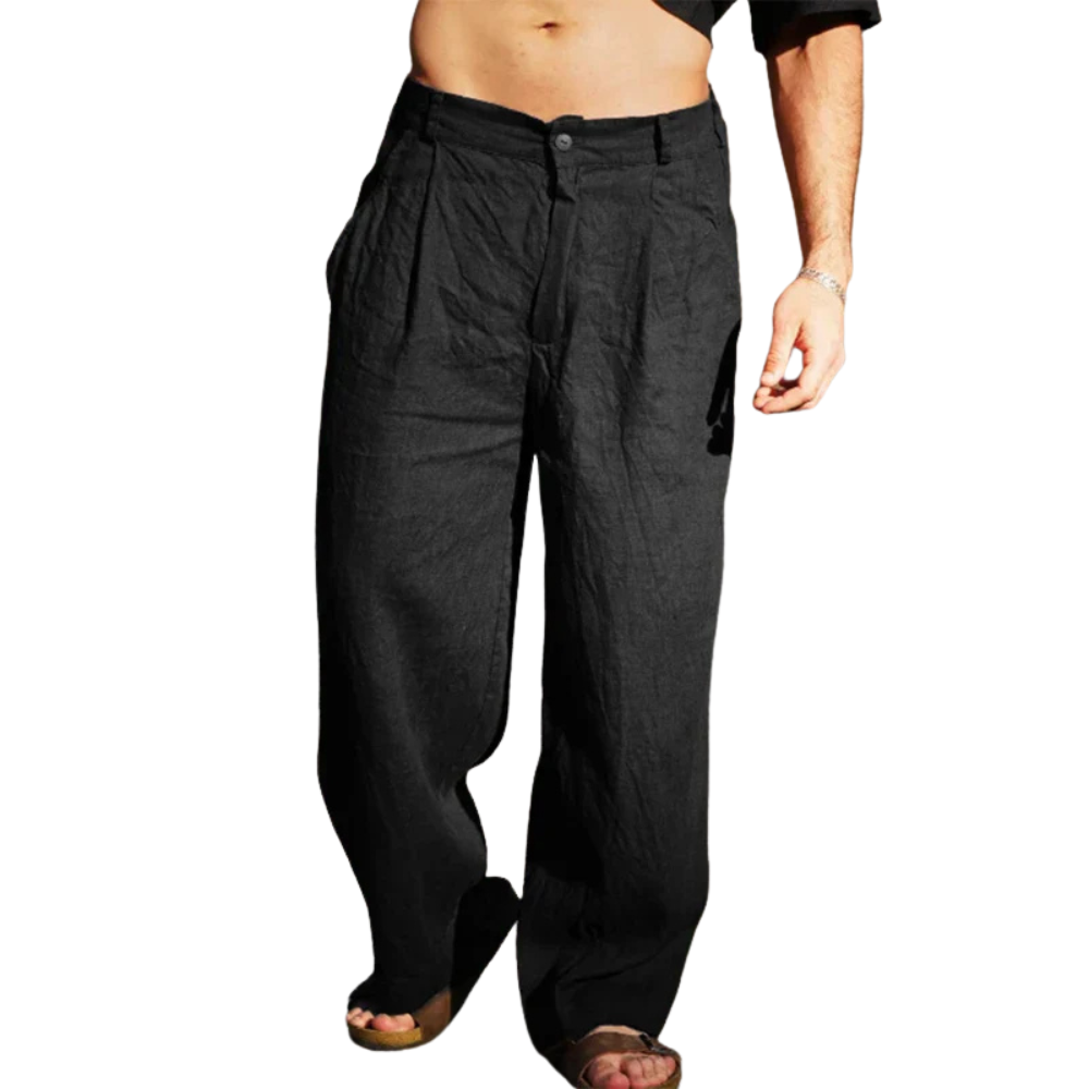 Dario™ - Pantalon large en lin