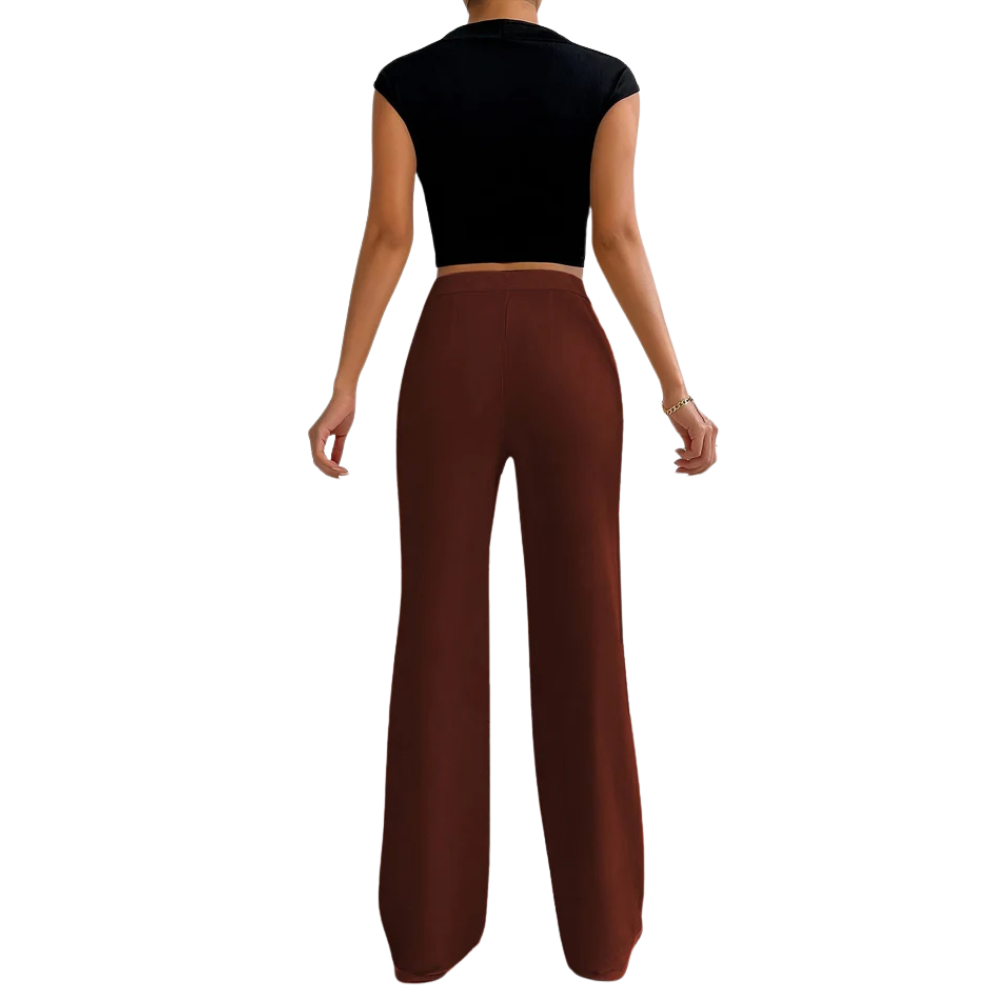 Noor™ - Pantalon taille haute tendance