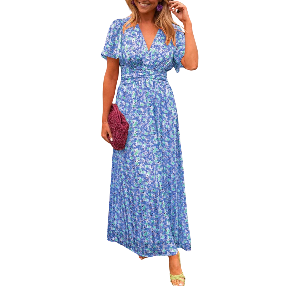 Hinke™ - Robe longue à décolleté en V