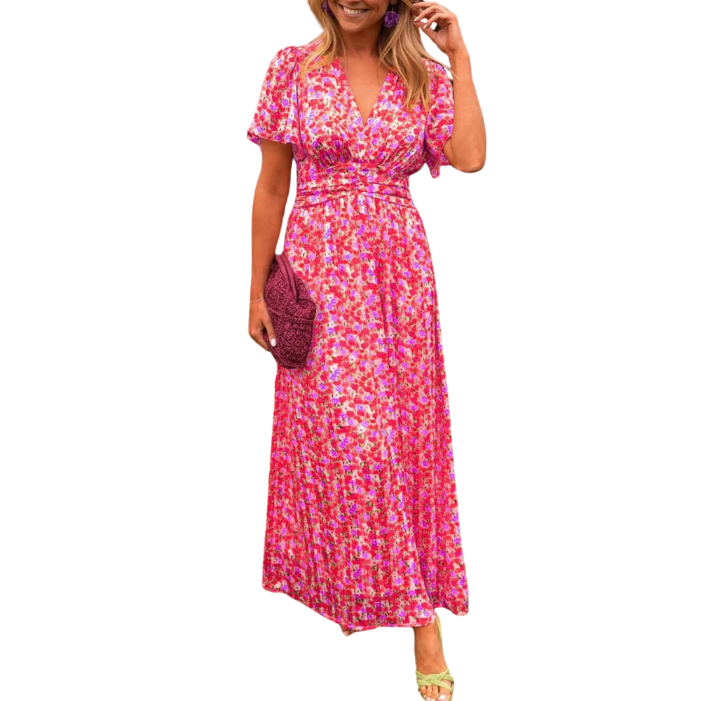 Hinke™ - Robe longue à décolleté en V
