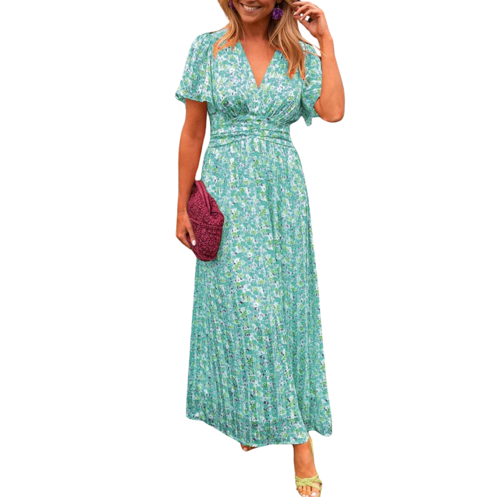 Hinke™ - Robe longue à décolleté en V