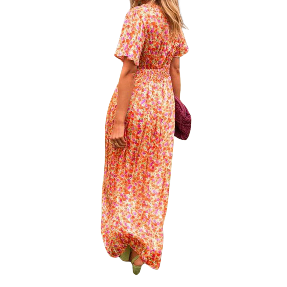 Hinke™ - Robe longue à décolleté en V