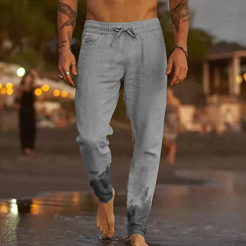 Gilles™ - Luchtige linnen strandbroek