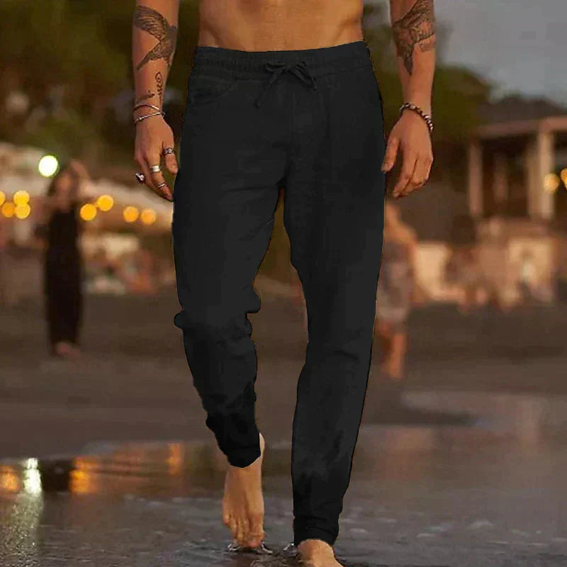 Gilles™ - Luchtige linnen strandbroek